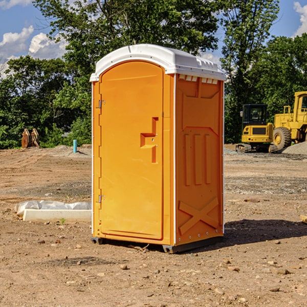 how often are the portable restrooms cleaned and serviced during a rental period in Glen